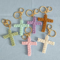 Macrame Cross Keychain: Religious Gift